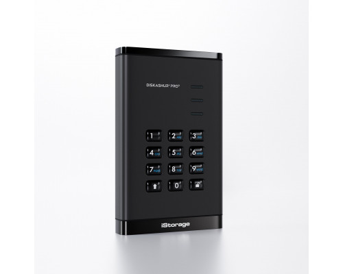 HDD iStorage diskAshur PRO3 HDD zewnętrzny dysk twarde 2 TB USB Type-C 3.2 Gen 1 (3.1 Gen 1) Black