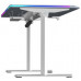 Gaming galds Ultradesk Gaming galds dla gracza QUEST, 140x70cm, 72-120cm, biało-szary