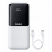 Baseus Lipow 20000mAh 22,5W  dwoma wbudowanymi kablami  dodatkowym kablem Simple USB-A - USB-C 3A 20cm White