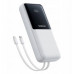 Baseus Lipow 20000mAh 22,5W  dwoma wbudowanymi kablami  dodatkowym kablem Simple USB-A - USB-C 3A 20cm White