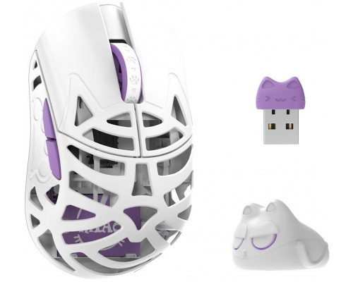 WLMouse Beast Miao Gaming mysz, Omron Optical Switches - biały