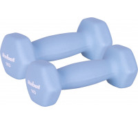 Hantelki cast iron neoprene HEX 2x1kg, REBEL ACTIVE