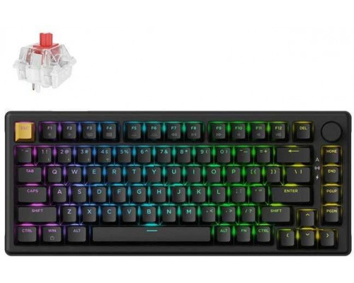 Keychron J2 Wireless (KJ2-H1) - US Layout - Hot-Swappable Super Red - Black (Czarna) Mechaninė Belaidė Żądzeń Klawiatura