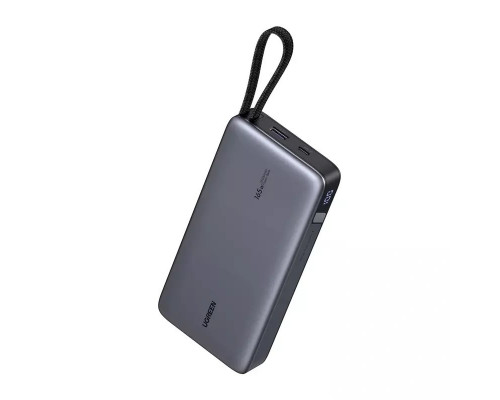 25000mAh Ugreen PB552, 165W, USB-A, USB-C + wbudowany cable (gray)
