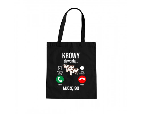 Krowy dzwonią, muszę iść - bag na prezent