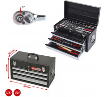 KS Tools 1/4 +1/2 CHROMEplus Universal Tool Set 99 pcs