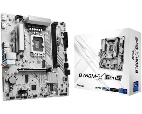 Płyta ASRock B760M-X GEN5 /B760/DDR5/SATA3/M.2/USB3.0/PCIe5.0/s.1700/mATX