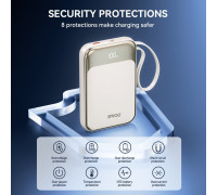 BWOO P80  PD 20W 10000 mAh  kablem usb-c i wyświetlaczem złoty