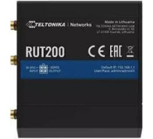 Teltonika LTE Cat 4 | RUT200 | 802.11n | 10/100 Mbit/s | Ethernet LAN (RJ-45) ports 2 | Mesh Support No | MU-MiMO No | No mobile broadband