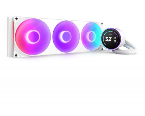 NZXT Kraken Elite 420 RGB Procesor Chłodnica cieczy all-in-one 14 cm Biały 1 szt.