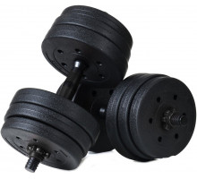 Funfit Dumbbells 4255 bituminous 2 x 10 kg