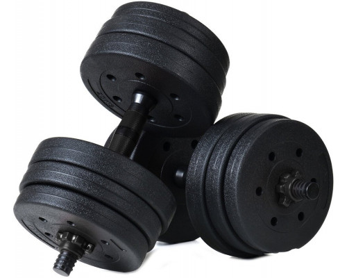 Funfit Dumbbells 4255 bituminous 2 x 10 kg