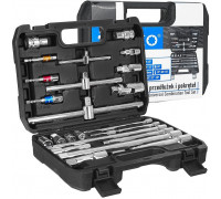 Geko Zestaw przedłużek i pokręteł 25el. 1/4" 3/8" 1/2" (5)