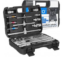Geko Zestaw przedłużek i pokręteł 25el. 1/4" 3/8" 1/2" (5)