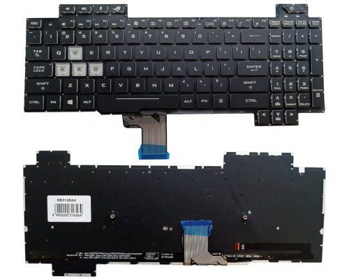 Asus Klaviatūra ASUS Rog Strix Scar GL504 z podświetleniem RGB US