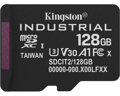 SD  PNY Kingston Technology SD  128GB microSDXC Industrial C10 A1 pSLC pojedyncze opakowanie bez adaptera
