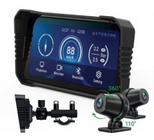 Navitel NAVITEL MS850 DUAL Kamera motocyklowa Nawigacja Ekran multimedialny wideorejestrator przód tył