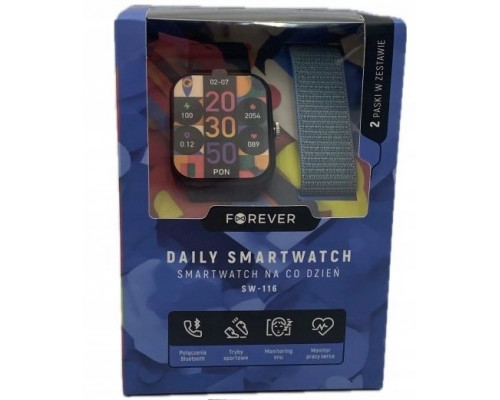 Smartwatch Forever smartwatch SW-116 black/Blue