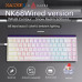 Ajazz mechaniczna przewodowa Ajazz NK68 Red Switch White USB-C