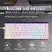 Ajazz mechaniczna przewodowa Ajazz NK68 Red Switch White USB-C