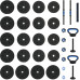 vidaXL vidaXL Zestaw hantli 4 w 1 40kg Black i blue