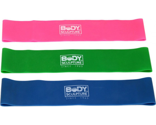 Body Sculpture Mini Band BB-103 różne poziomy oporu w zestawie wielokolorowy 3 szt.