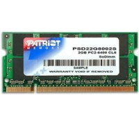Patriot Signature, SODIMM, DDR2, 2 GB, 800 MHz, CL6 (PSD22G8002S)