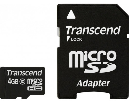 SD  Transcend MicroSDHC 4 GB Class 10 UHS-I  (TS4GUSDHC10)