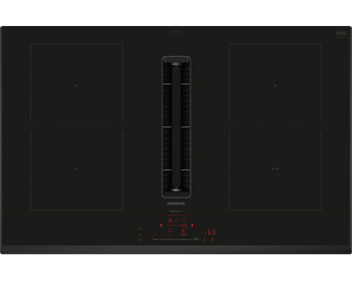 Siemens Siemens iQ500 ED851HQ26M, Black, Built-in, 80 cm, Zone  hob, Glass-ceramic, 4 zone(s)