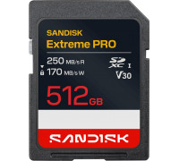 SD  SanDisk Extreme PRO SDXC 512 GB Class 10 UHS-I V30 (SDSDXXJ-512G-GSCIN)