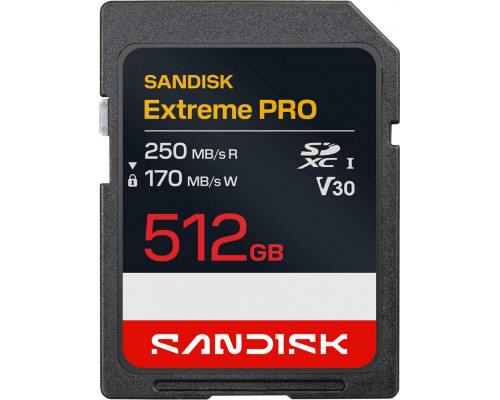 SD  SanDisk Extreme PRO SDXC 512 GB Class 10 UHS-I V30 (SDSDXXJ-512G-GSCIN)