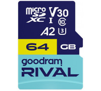 SD  GoodRam Rival MicroSDXC 64 GB Class 10 UHS-II/U3 A2 V30 (GGSM2AA-0640R12)