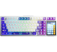 Aula AULA klawiatura gasket L99 Semi transparent Purple+White Carmel Latte Switch RGB