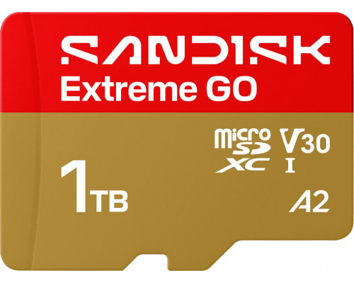SD  SanDisk Extreme GO MicroSDXC 1 TB Class 10 UHS-I/U3 A2 V30 (SDSQXGN-1T00-GN6MN)