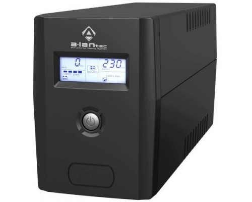 UPS Alantec Power awaryjny UPS 800VA/480W, 220V/50Hz, obudowa Tower, LCD, 2×CEE 7/3, USB, akumulator VRLA 1×9Ah, kabel USB A-B 1.2 m, kabel zasilający CEE 7/7 1.4 m (AP-BK800-02)