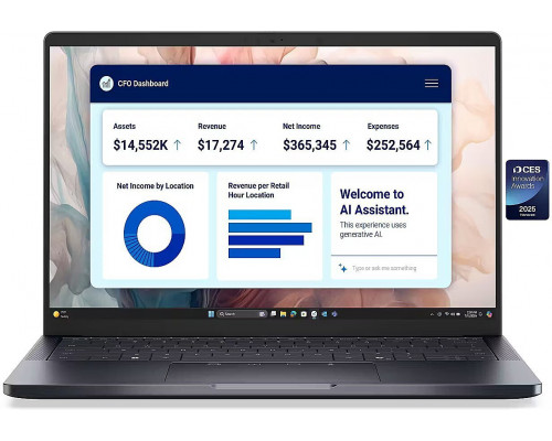 Laptop Dell Pro Premium 14 PA14250 | 14 " | FHD+ | Anti-glare | Intel Core Ultra 7 | 266V | 16 GB | LPDDR5x | Solid-state drive capacity 512 GB | Intel Arc Graphics | Windows 11 Pro | Bluetooth version 5.4 | Keyboard language English | Keyboard backl