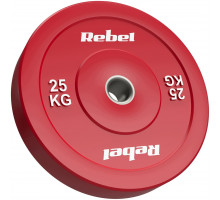Rebel olympic rubberized Bumper, seria Beast, 25kg, otwór 51 mm, Active (RBA-2145-25)