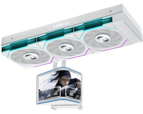 Lian Li HydroShift II OLED Curved 360 UNI FAN TL AiO Water Cooling, 360 mm, OLED Display, TL-FLEX Fans - White (WASE-1046)