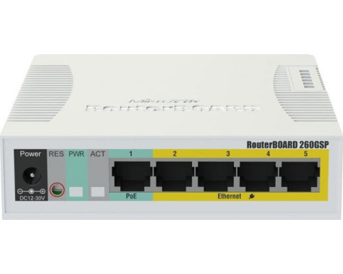 Switch MikroTik RouterBoard RB260GSP (CSS106-1G-4P-1S)