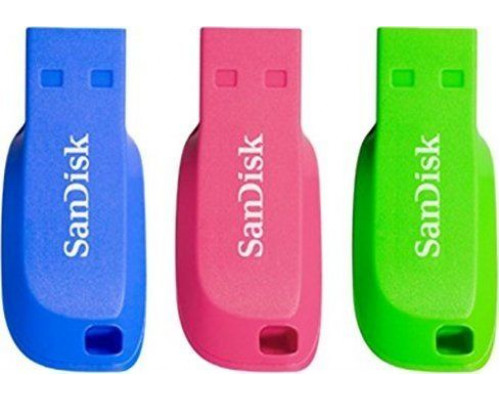 Pendrive SanDisk Cruzer Blade (3 sztuki), 32 GB (SDCZ50C-032G-B46T)
