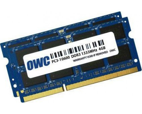 OWC SODIMM, DDR3, 8 GB, 1333 MHz, CL9 (OWC1333DDR3S08S)
