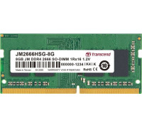 Transcend JetRam, SODIMM, DDR4, 8 GB, 2666 MHz, CL19 (JM2666HSG-8G)