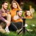 Selfie nūjiņa Pašportreta nūjiņa Tripods K07 statīvs ar bluetooth pulti / bezvadu turētājs nūja attēliem black () - 5903396033605