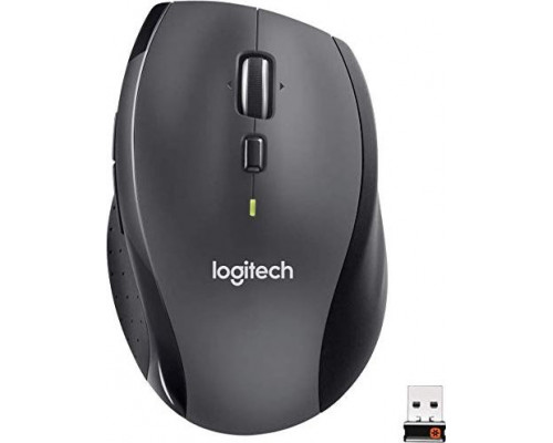 Logitech bezprzewodowa Logitech M705 Marathon, połączenie 2,4 GHz przez odbiornik USB Unifying, czujnik laserowy 1000 DPI, 3-letnia żywotność baterii, 7 przycisków, PC / Mac - czarny