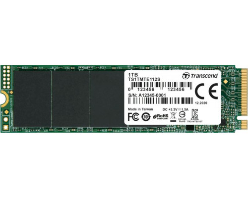 SSD Transcend 112S 1TB M.2 2280 PCI-E x4 Gen3 NVMe (TS1TMTE112S)