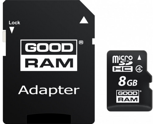 SD  GoodRam microCARD MicroSDHC 8 GB Class 4  (M40A-0080R11)