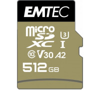SD  Emtec Speedin Pro MicroSDXC 512 GB Class 10 UHS-I/U3 A2 V30 (ECMSDM512GXC10SP)