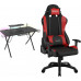 Gaming galds Genesis Holm 300 RGB Black 120 cmx60 cm + Nitro 550 Black-czerwony (NFG-0784)