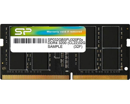 Silicon Power SODIMM, DDR4, 32 GB, 3200 MHz, CL22 (SP032GBSFU320X02               )