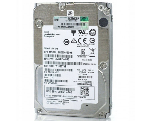 HP 600GB 12G SAS 15K